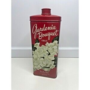 Vintage Gardenia Bouquet Talc Powder Empty Tin Dorothy Reed Fifth Ave New York